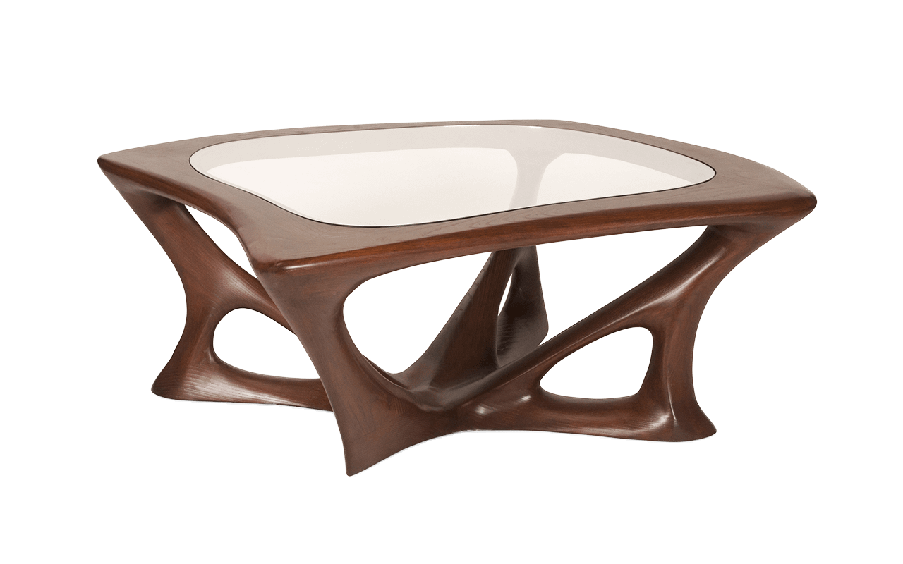 Ariella coffee table in Walnut stain by Amorpyh